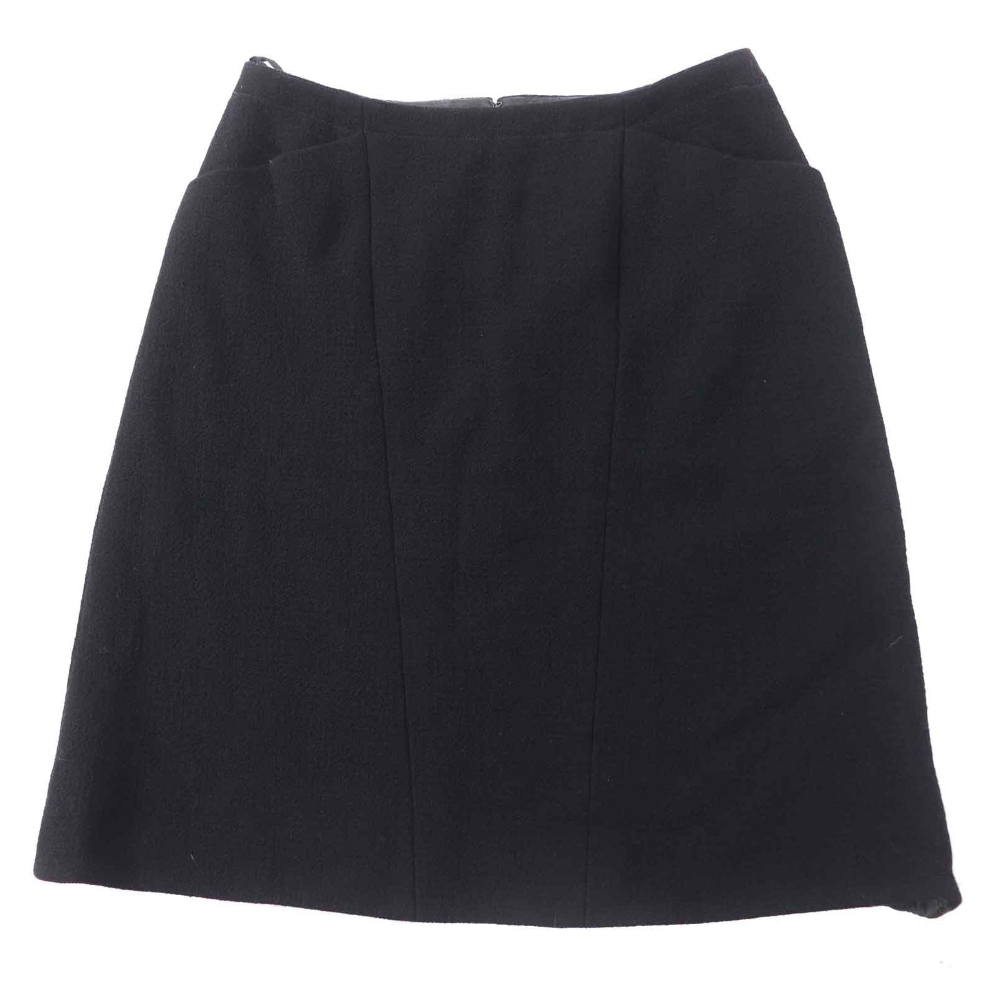 Chanel   Wool Tweed Skirt Black 36
