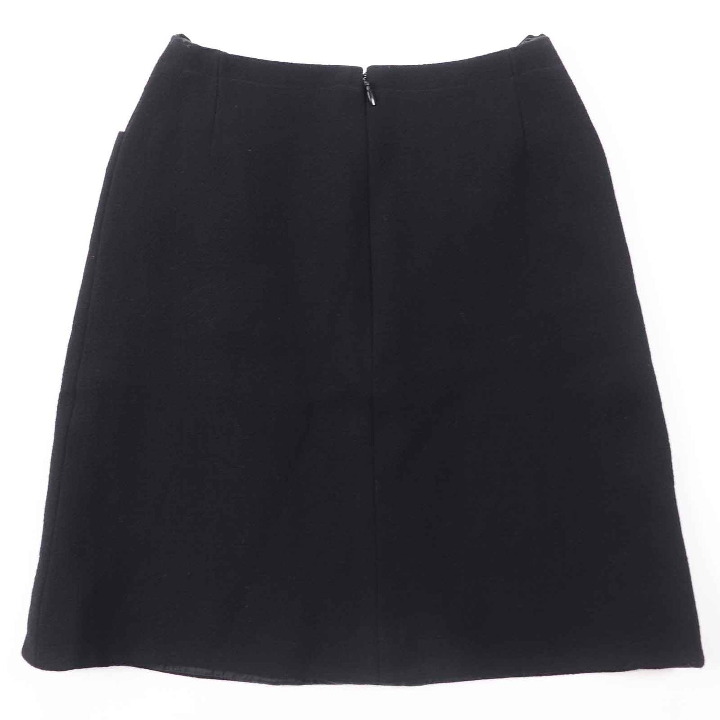 Chanel   Wool Tweed Skirt Black 36