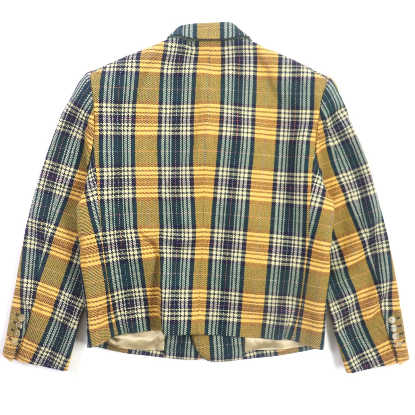 GUCCI Riders jacket 710795 Outer: 88% wool, Outer: 10% nylon, Outer: 2% rayon, Lining: 100% rayon, Sleeve lining: 100% cupra yellow-green METAMORFOSI mens 46