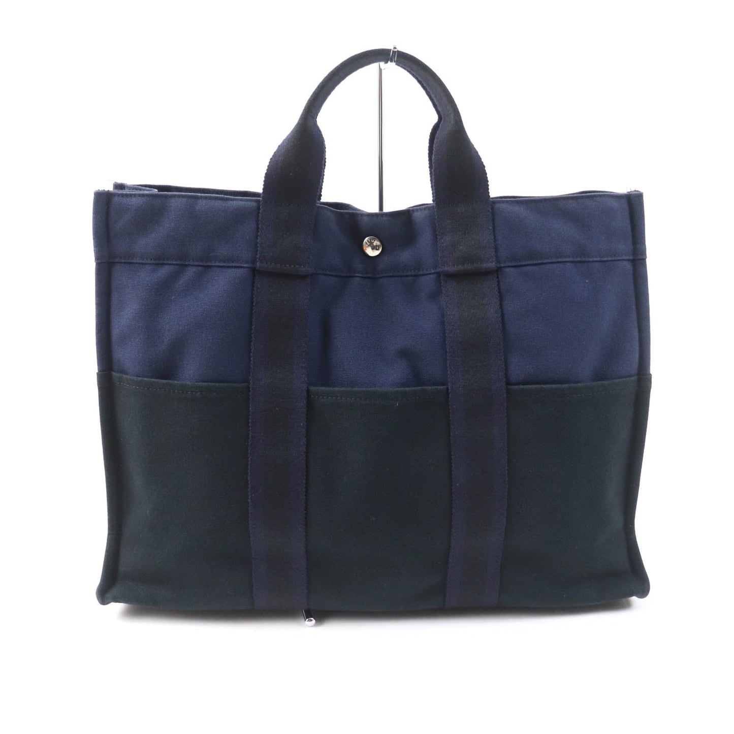 HERMES Tote Bag Main: Cotton Navy Fool Toe MM Women  d