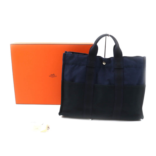 HERMES Tote Bag Main: Cotton Navy Fool Toe MM Women  d
