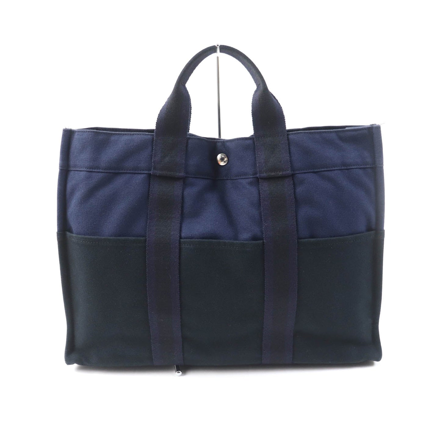 HERMES Tote Bag Main: Cotton Navy Fool Toe MM Women  d