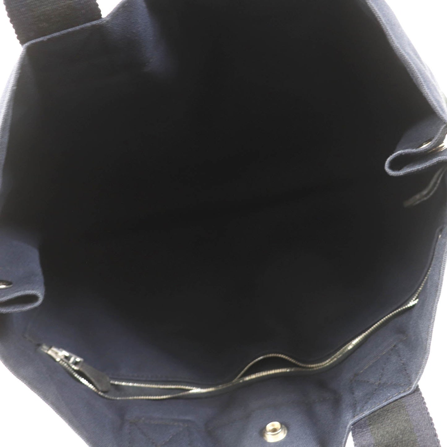 HERMES Tote Bag Main: Cotton Navy Fool Toe MM Women  d