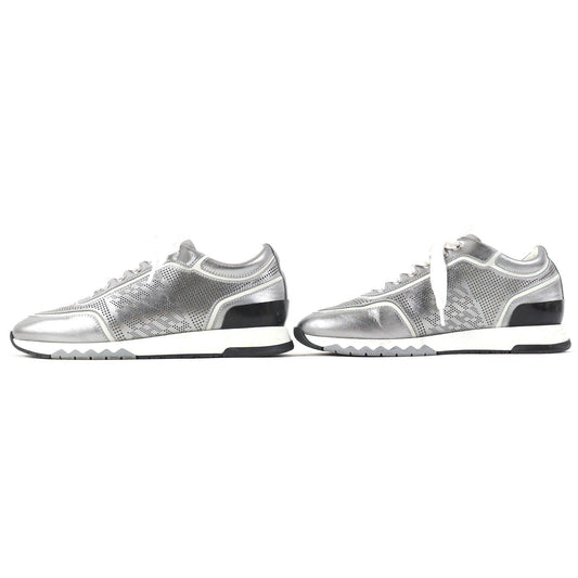 HERMES sneakers 211106Z leather Silver White Black C Addict 35