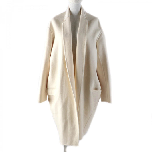 CELINE coat 2 8H13/6700 Main: 100% cashmere Ivory Women 40