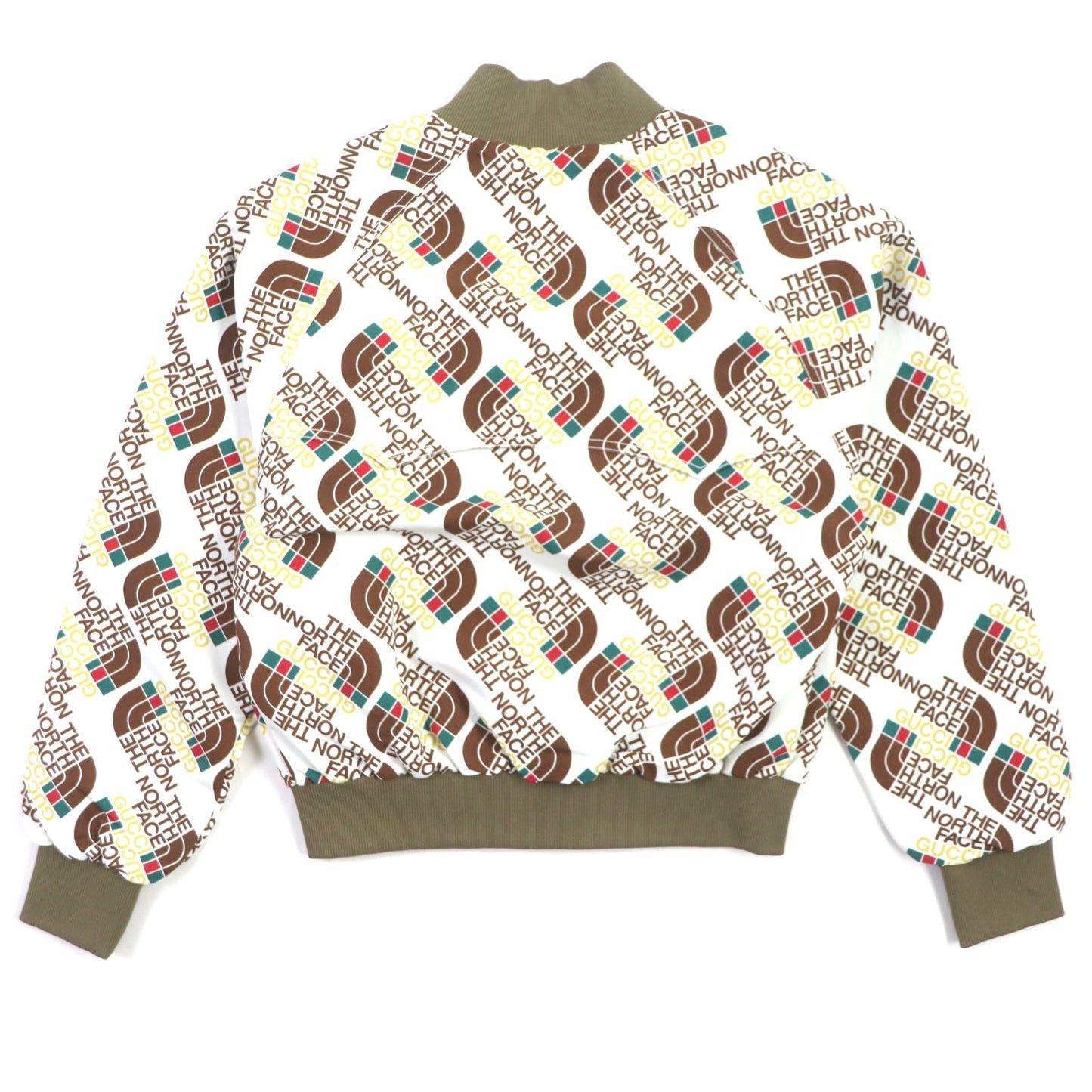 GUCCI Bomber jacket 648866 Outer: 100% nylon, Lining: 100% polyester, Part: 95% cotton, Part: 5% polyurethane, Filling: 100% polyester Brown white mens M
