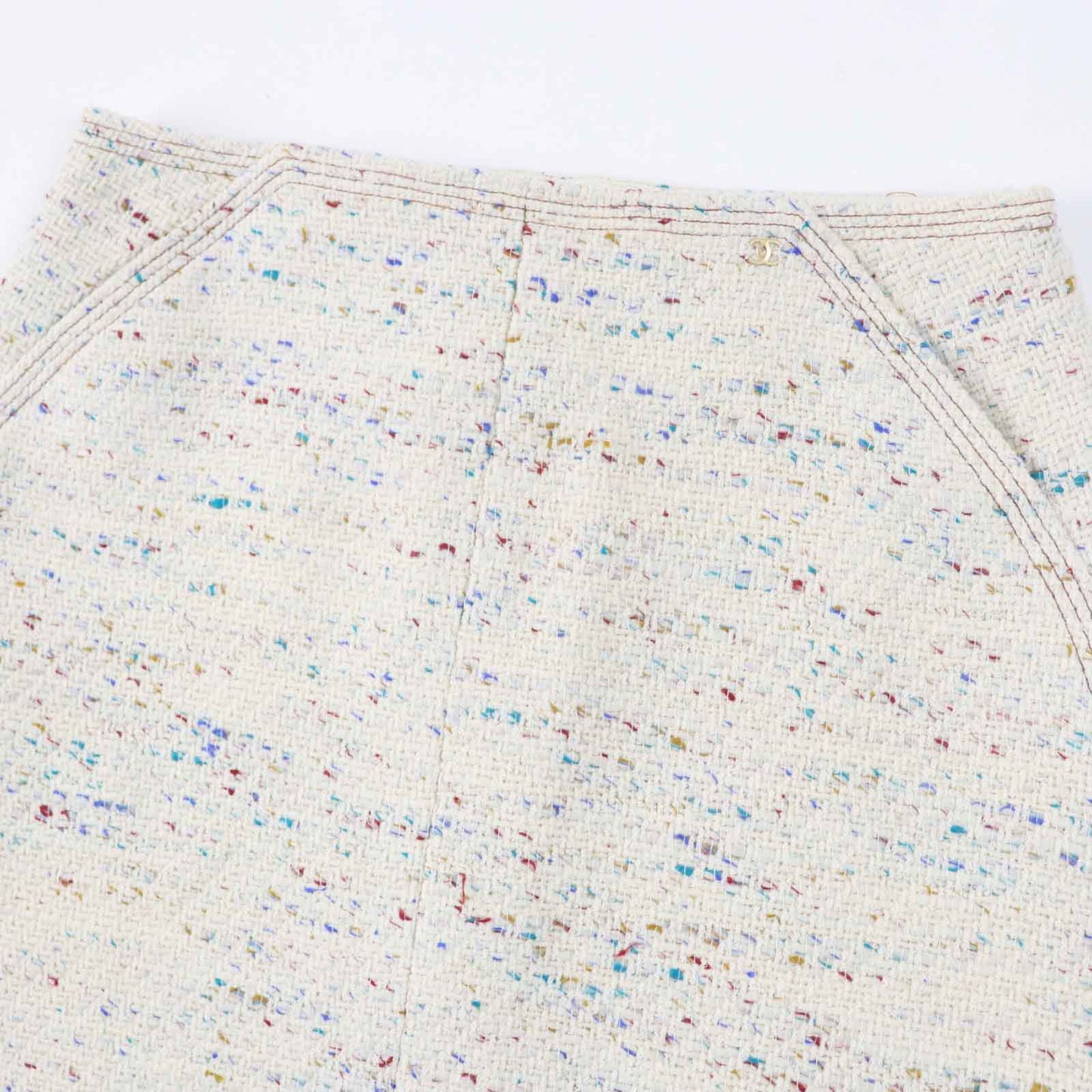 CHANEL   Wool Nylon Trapezoid Skirt 46