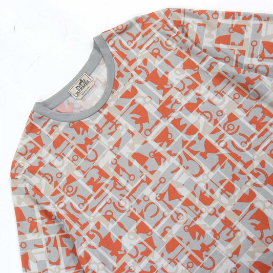 HERMES Short sleeve T-shirt cotton multicolor L