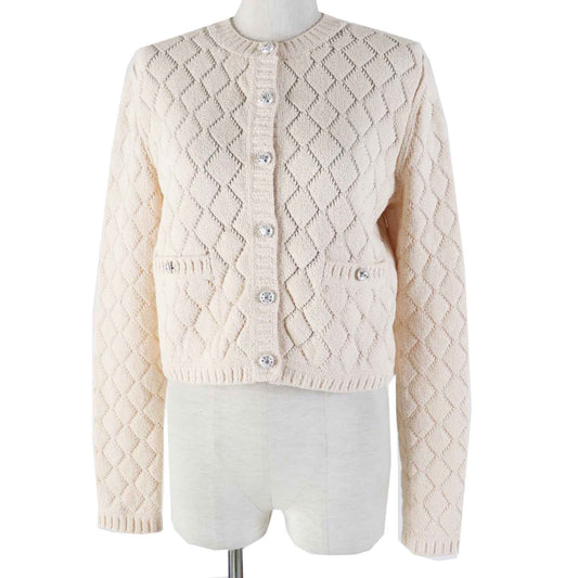 CHANEL cardigan 23S P74515 Outer: 86% cotton, Outer: 14% polyamide, Part: 78% cotton, Part: 21% polyamide, Part: 1% polyurethane Light orange Women 36