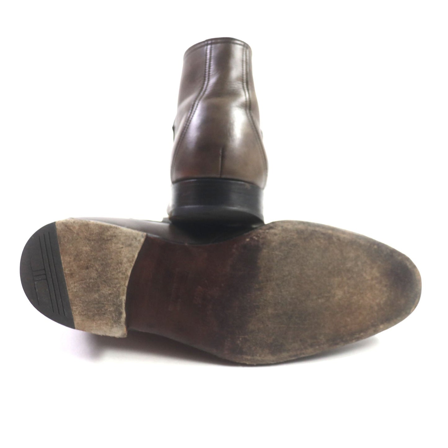 HERMES Ankle boots Main: Leather Dark brown mens 40 1/2  d