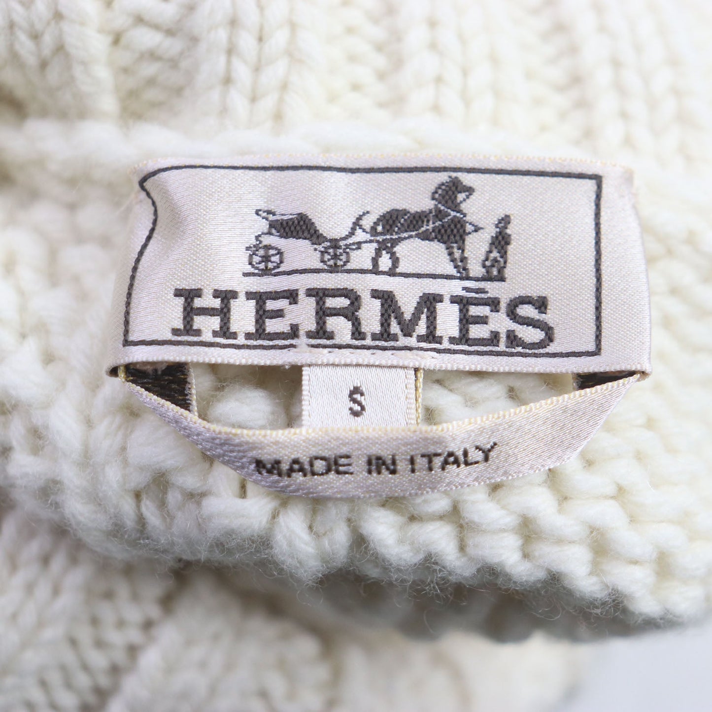 HERMES sweater Main: 70% wool, Main: 30% cashmere white mens S  d