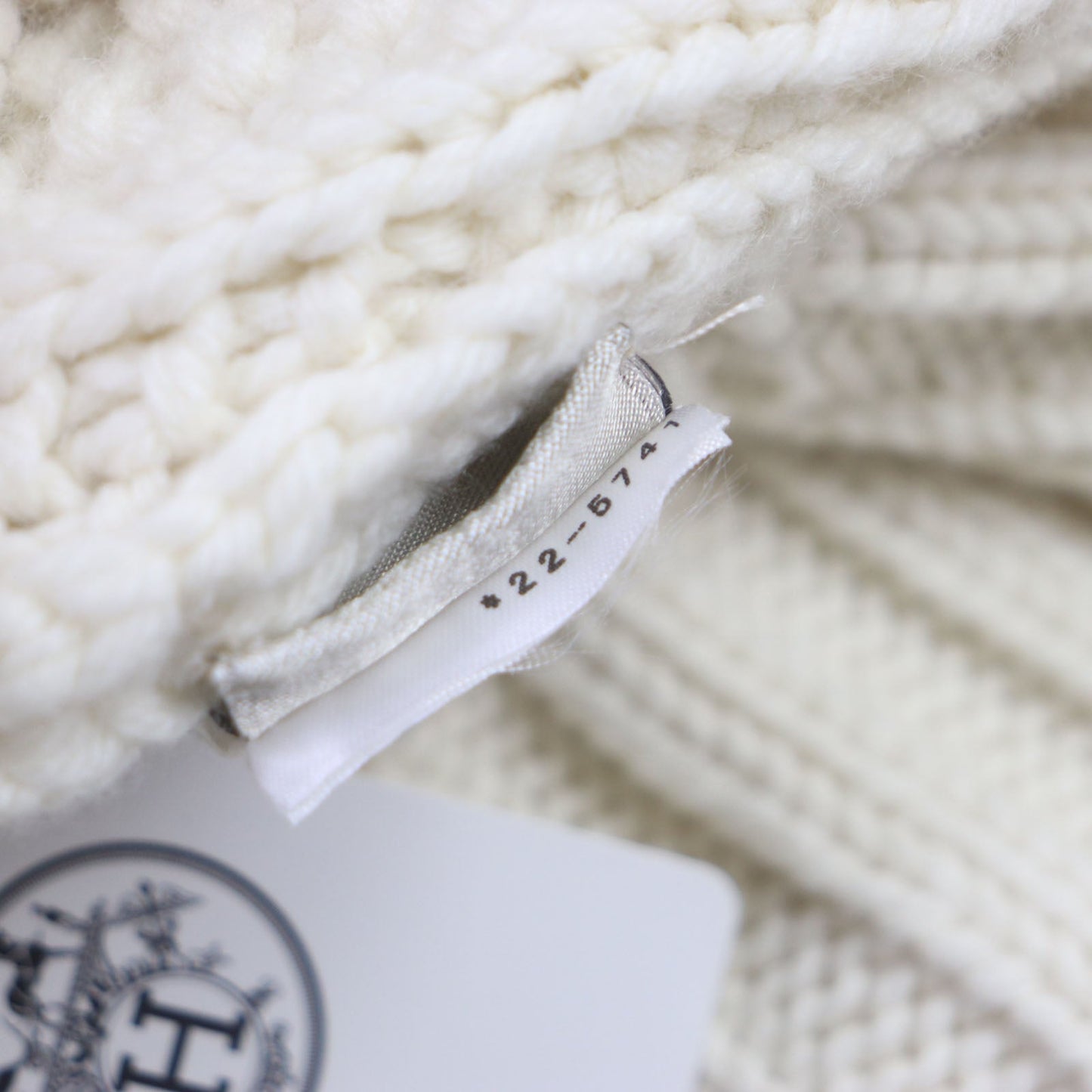 HERMES sweater Main: 70% wool, Main: 30% cashmere white mens S  d
