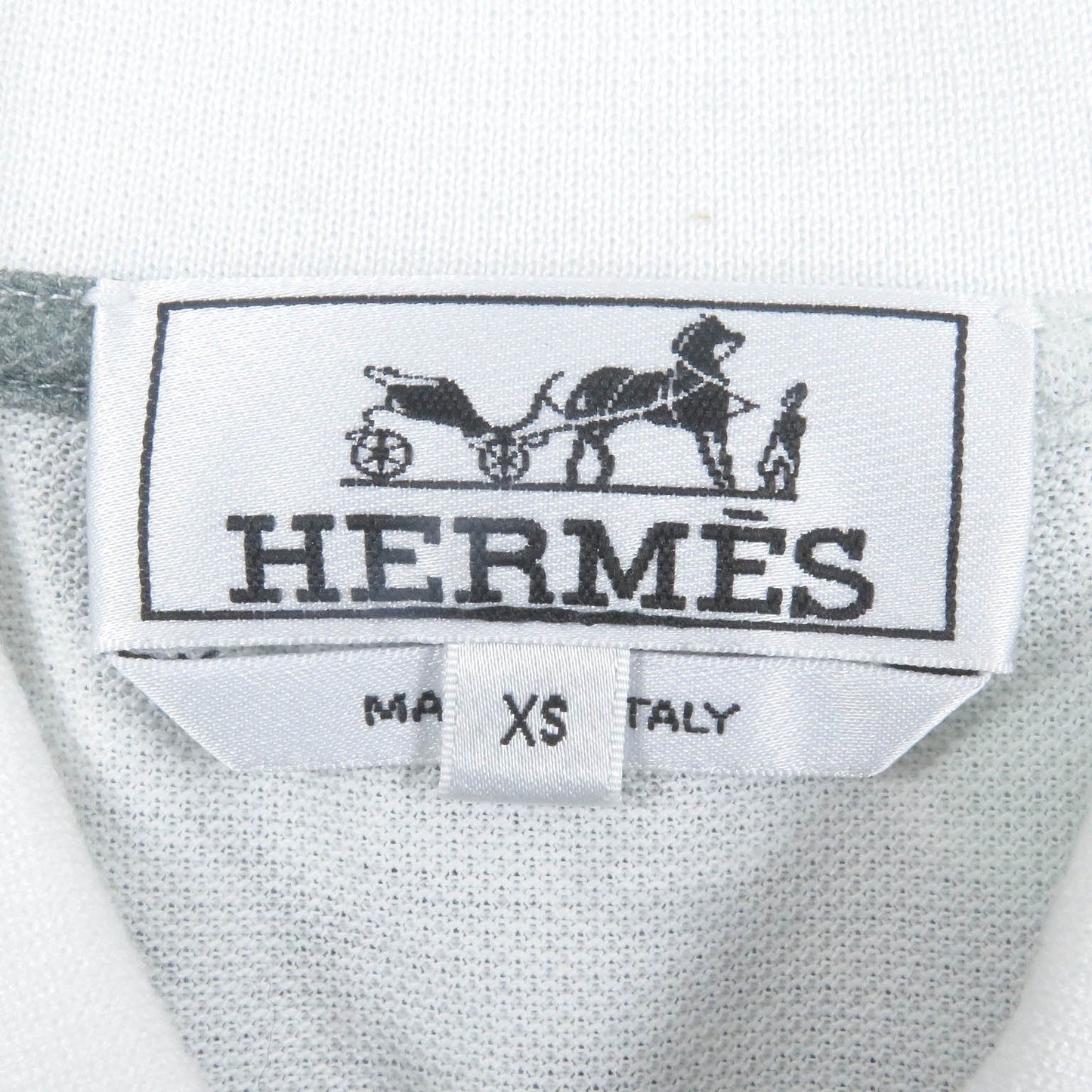 HERMES Short sleeve polo shirt Main: 100% cotton Gray type mens XS  d