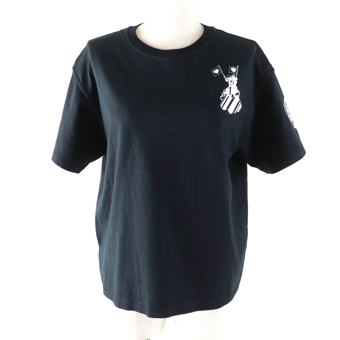 HERMES Short sleeve T-shirt 2E4602DU Main: 100% cotton black Women 38  d