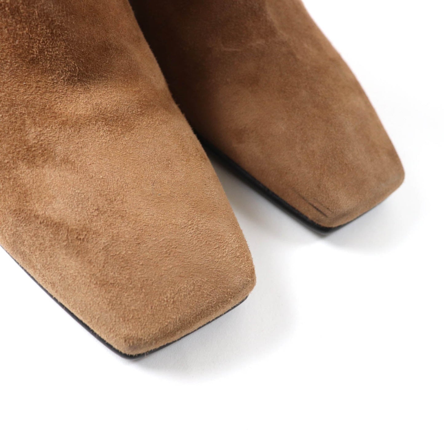 HERMES short boots 232082Z Main: suede leather, part: leather Brown Women 35  d