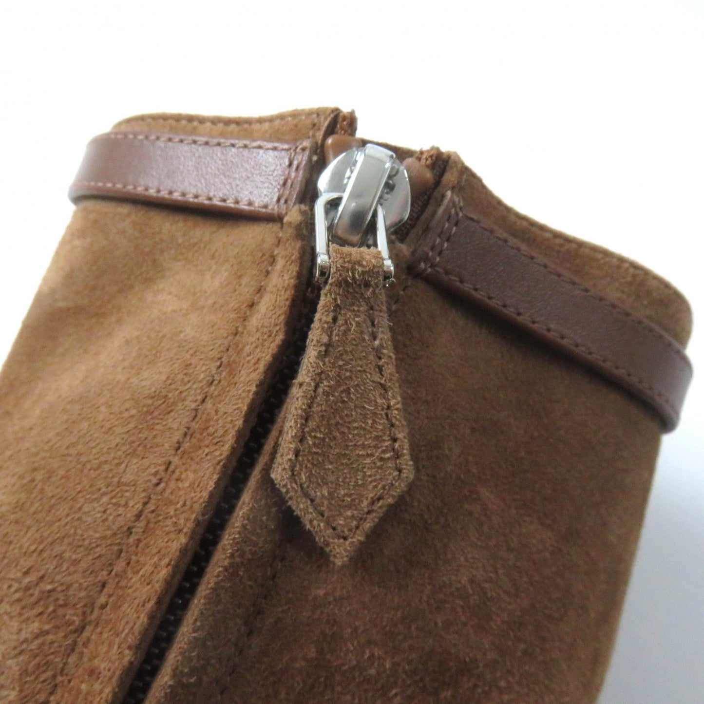 HERMES short boots 232082Z Main: suede leather, part: leather Brown Women 35  d