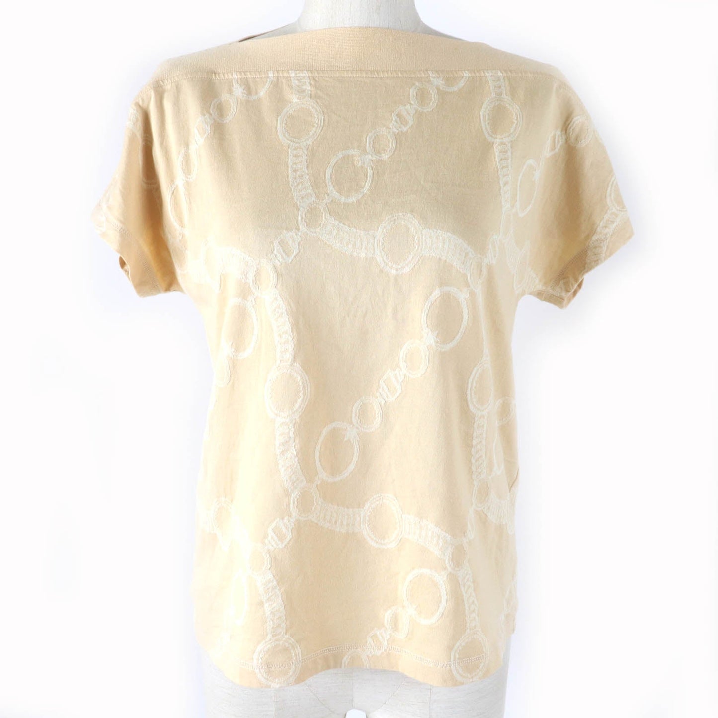 HERMES tops 2E4607DZ Main: 100% cotton beige Women 36  d