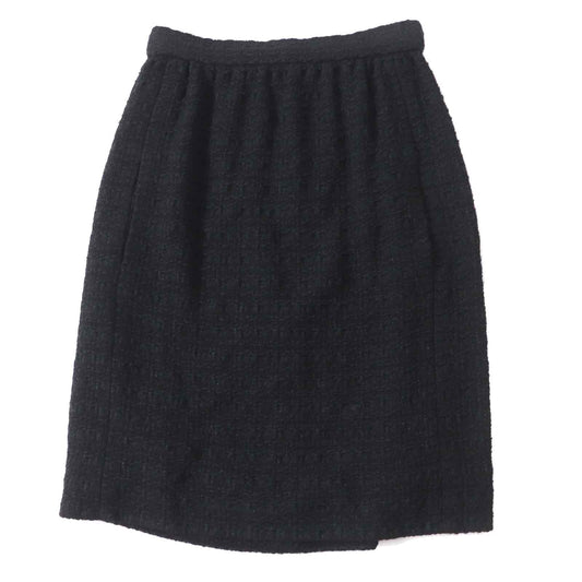 CHANEL skirt 21C P70024 Outer: 35% cotton, Outer: 25% viscose, Outer: 22% acrylic, Outer: 18% polyamide, Lining: 100% silk black Women 36