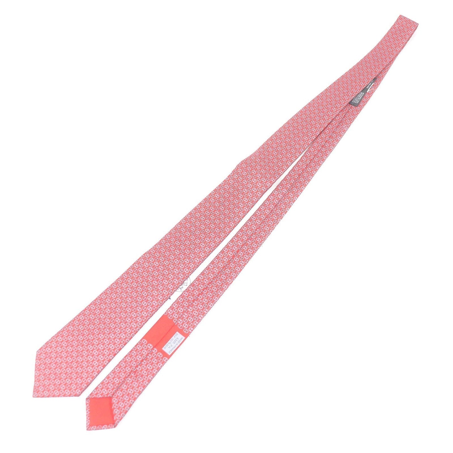 HERMES tie Main: 100% silk Rouge Gris mens  d