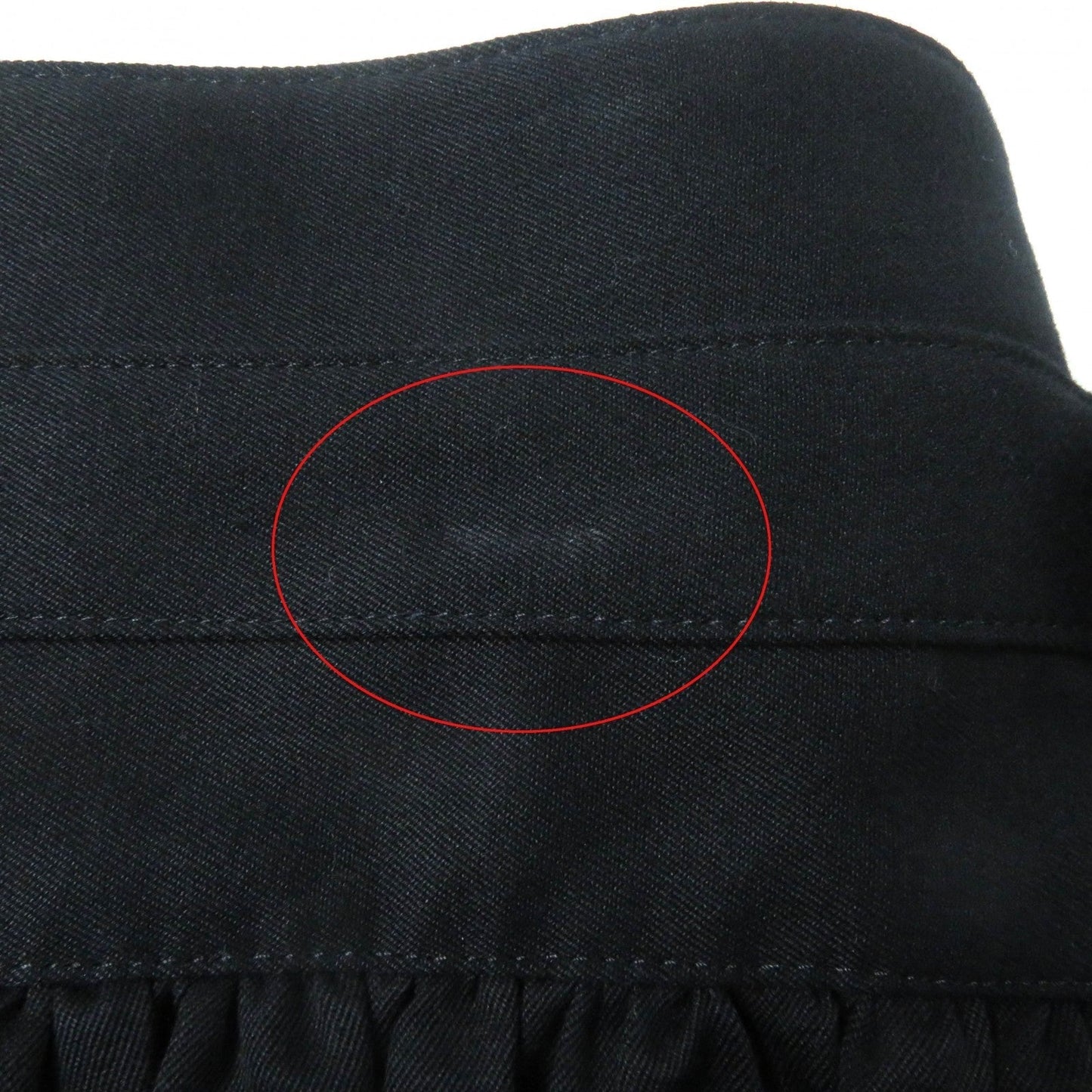 HERMES skirt Main: 100% cotton, some parts: sheep leather black Women 42  d