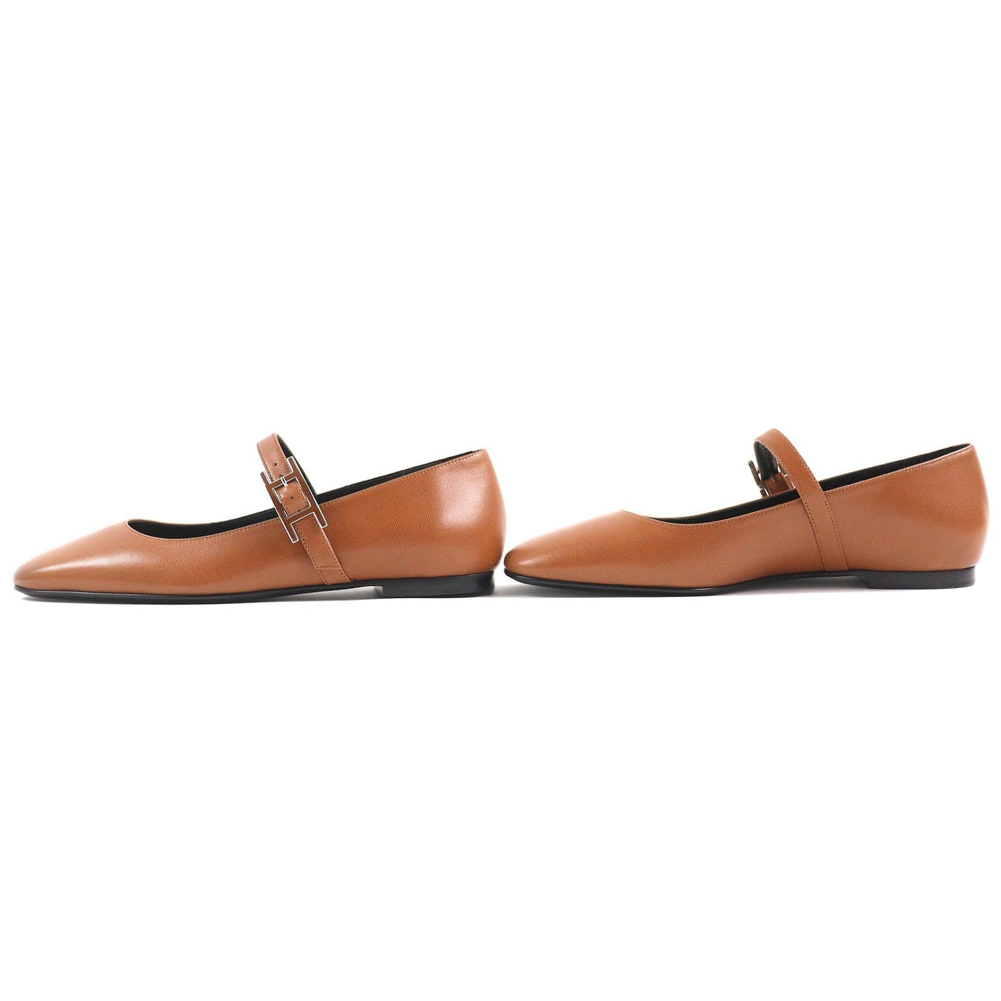 HERMES Ballet shoes 242047Z Main: Leather Maron Alzan Jane Women 36  d