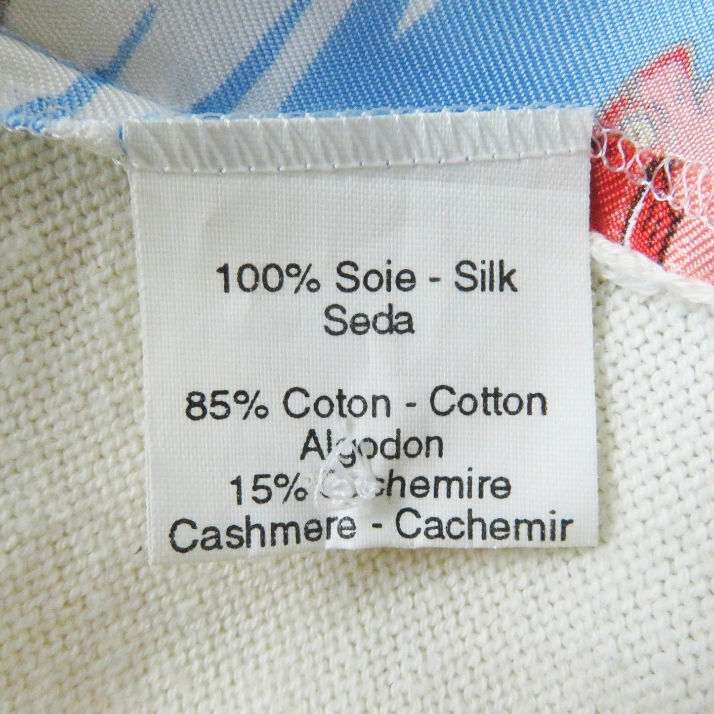 HERMES Short sleeve polo shirt Main: 100% silk, Main: 85% cotton, Main: 15% cashmere Light blue white The Precious Life of the Mediterranean Women M  d