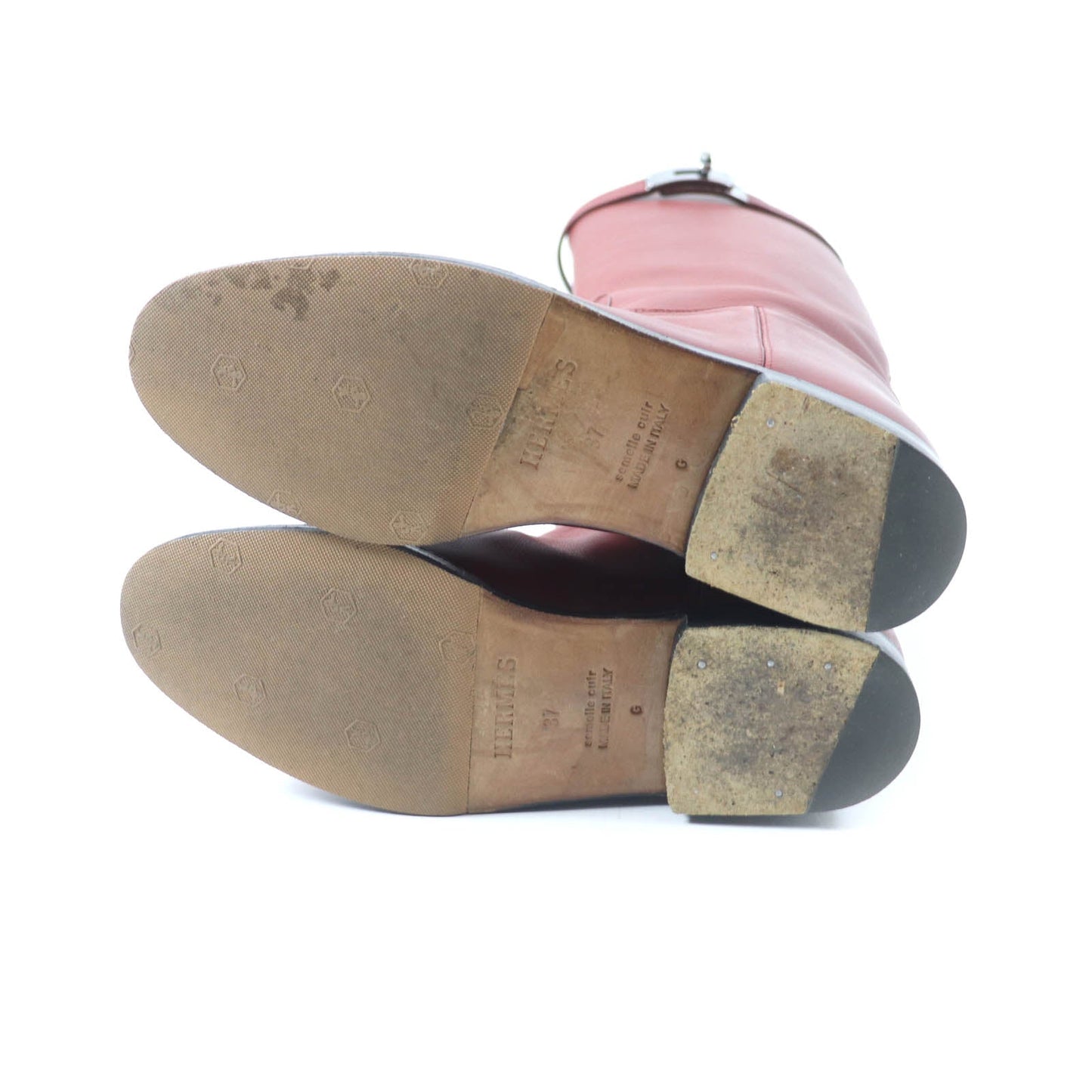 HERMES boots Main: Leather Red type Women 37  d