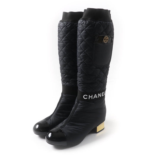 CHANEL Knee-high boots G38428 21K Main: Leather, Part: Patent leather black Women 37