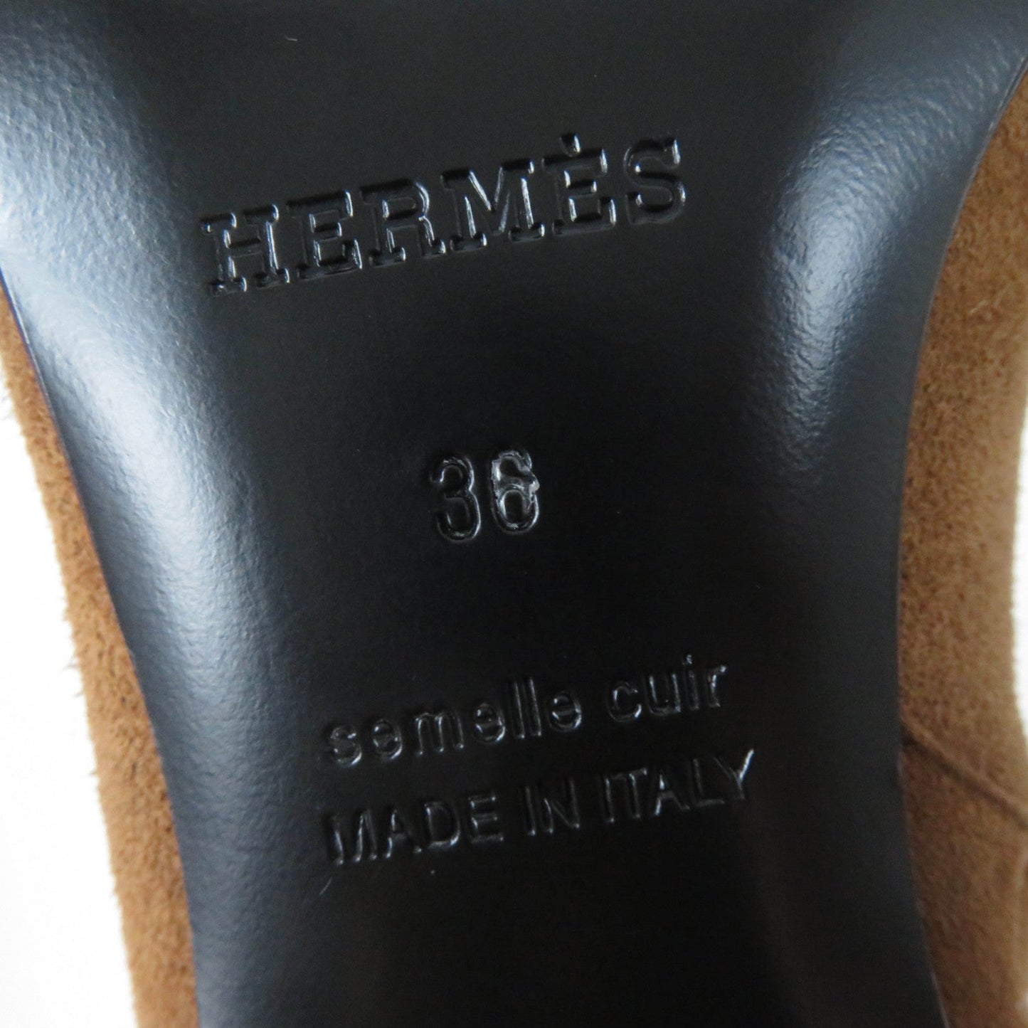 HERMES short boots Main: Suede leather Brown Oh Mage Women 36  d