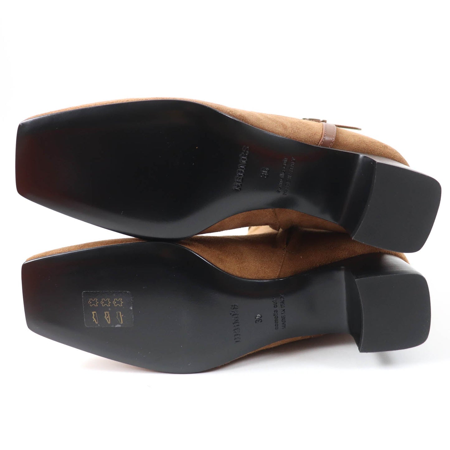 HERMES short boots Main: Suede leather Brown Oh Mage Women 36  d