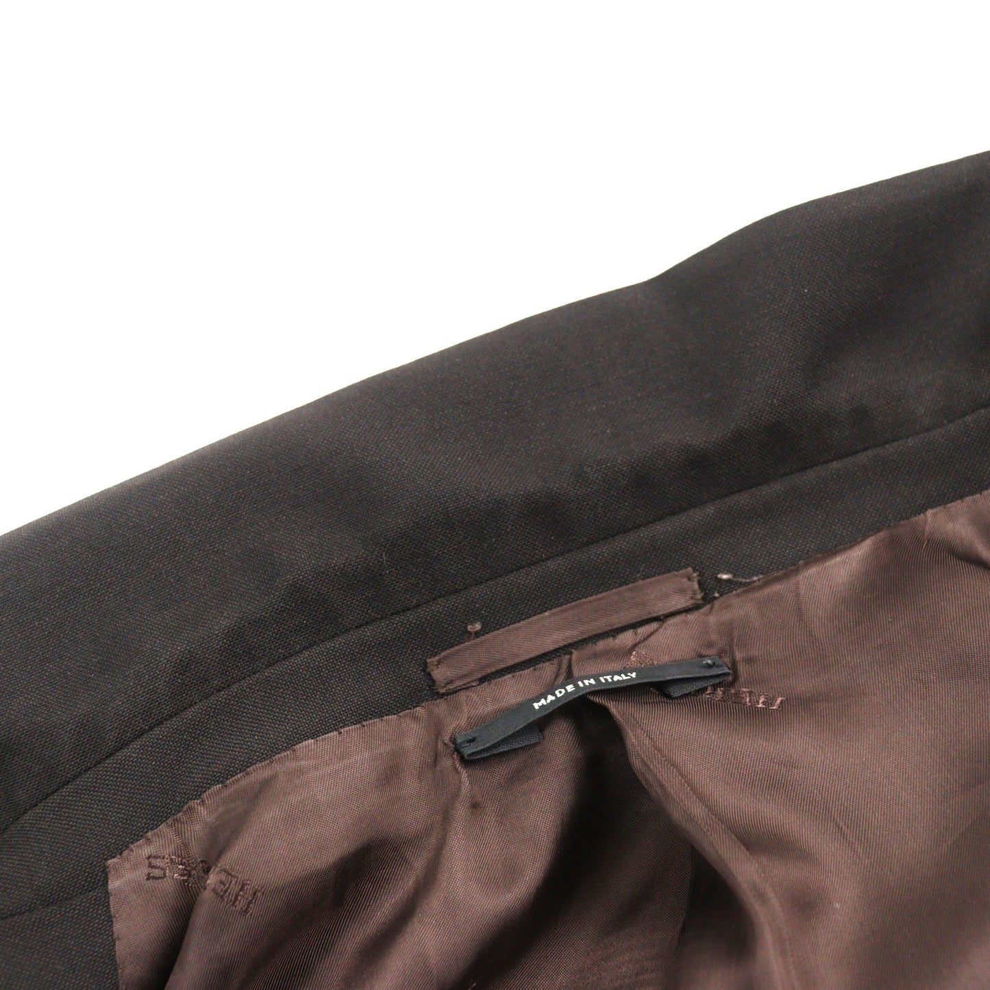HERMES tailored jacket Outer: 73% wool, Outer: 27% mohair, Part: 100% silk, Lining: 100% cupra, Lining: 100% silk Dark brown mens 52  d
