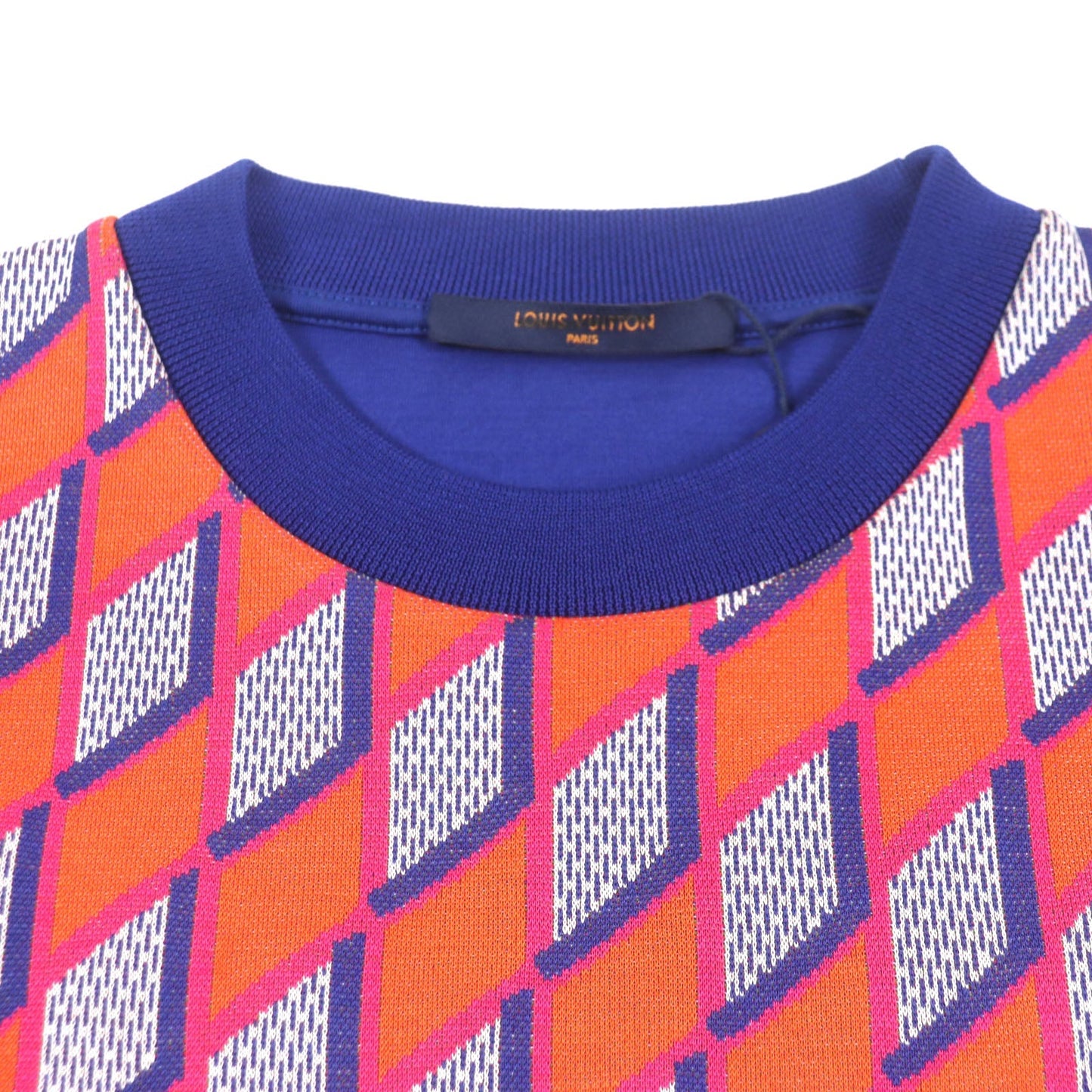 LOUIS VUITTON knit Main: 100% cotton Multi Diamond Damier mens L