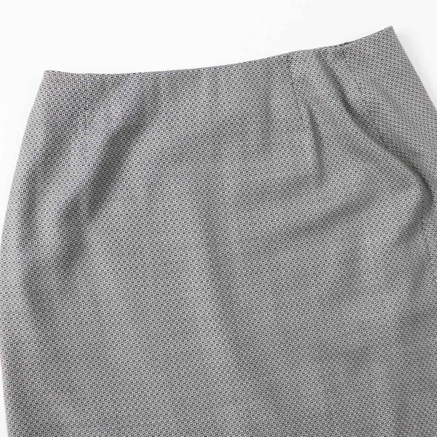HERMES skirt Outer material: 90% wool, Outer material: 10% silk Black beige Margiela period Women 34  d