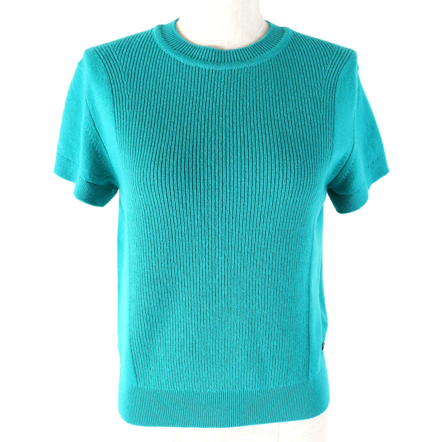 HERMES Short sleeve knit 4E2600D1 Main: 100% cashmere Emerald green Women 38  d