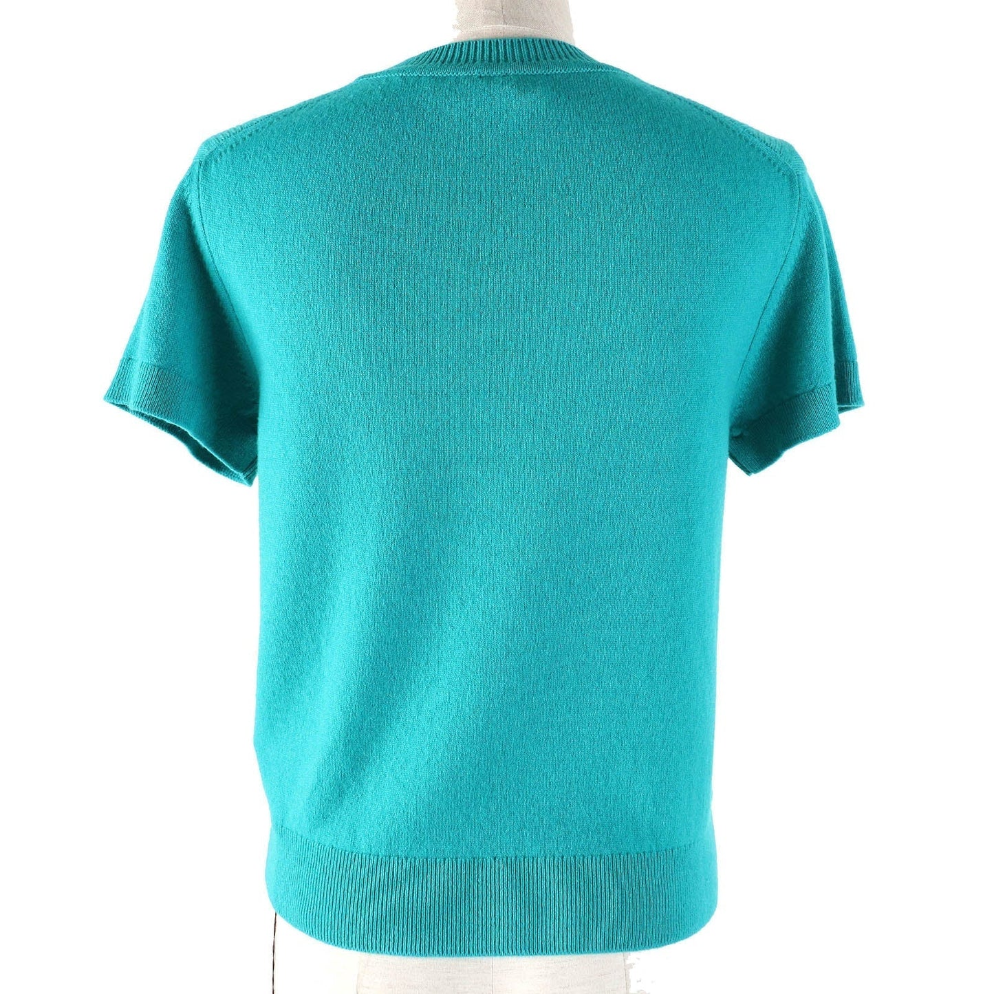 HERMES Short sleeve knit 4E2600D1 Main: 100% cashmere Emerald green Women 38  d