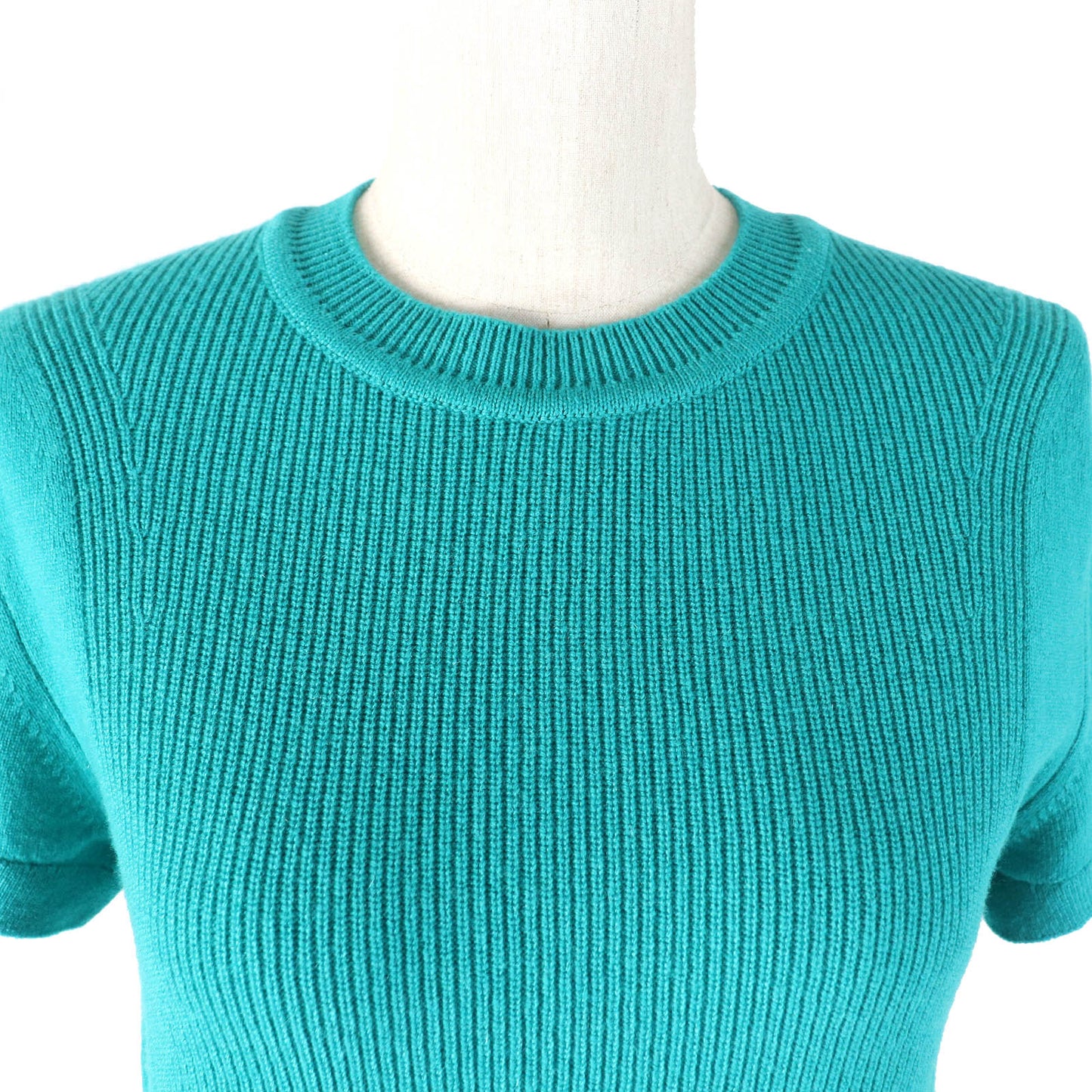 HERMES Short sleeve knit 4E2600D1 Main: 100% cashmere Emerald green Women 38  d