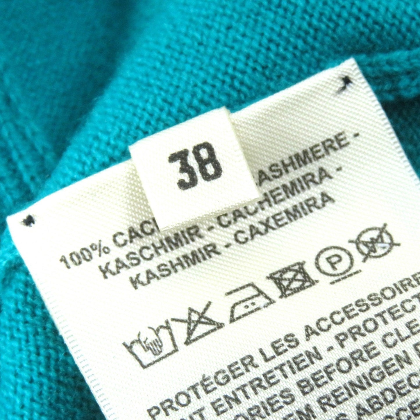 HERMES Short sleeve knit 4E2600D1 Main: 100% cashmere Emerald green Women 38  d