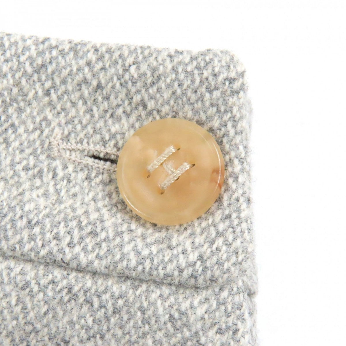 HERMES skirt Outer: 85% wool, Outer: 15% cashmere, Lining: 100% silk Light gray Women 38  d