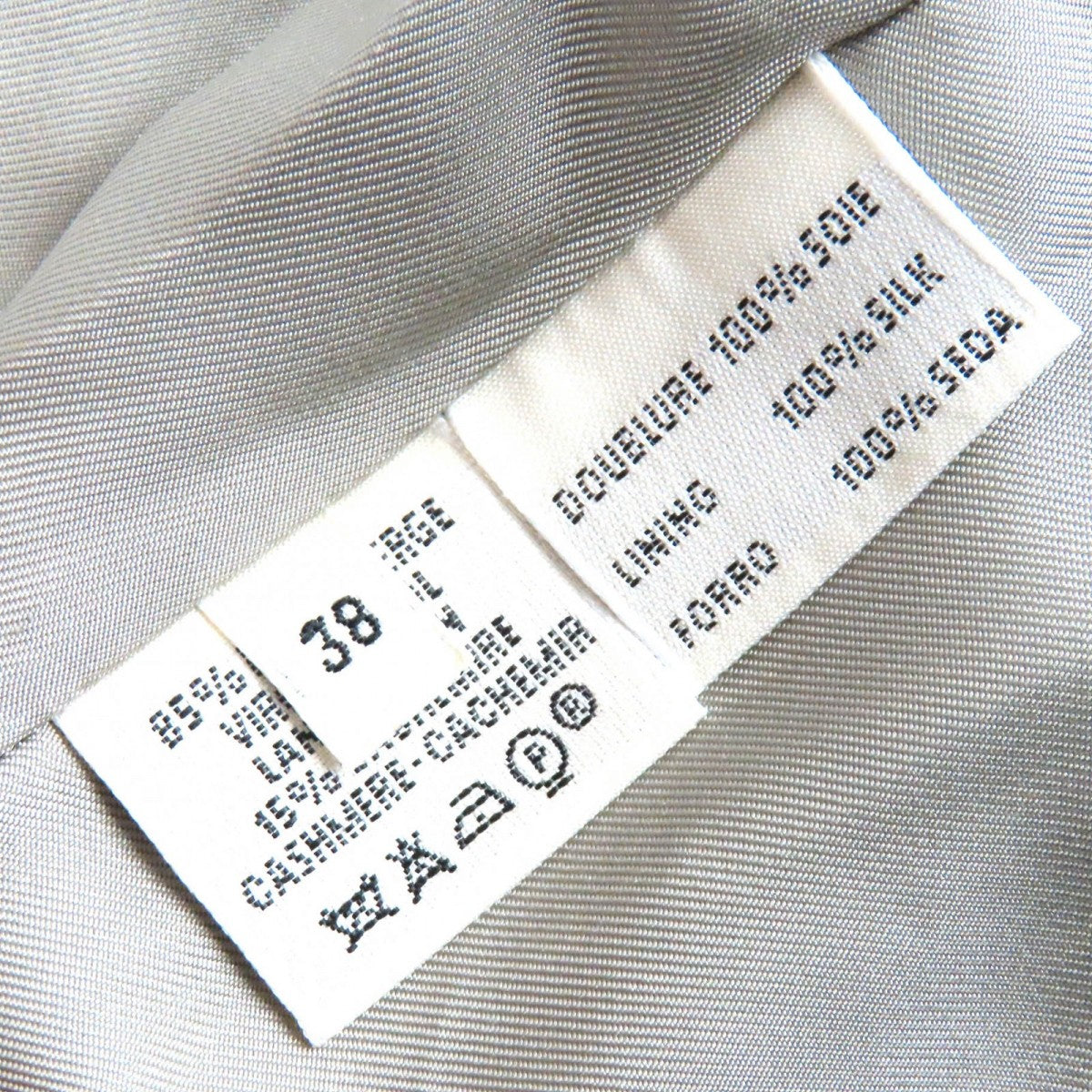 HERMES skirt Outer: 85% wool, Outer: 15% cashmere, Lining: 100% silk Light gray Women 38  d