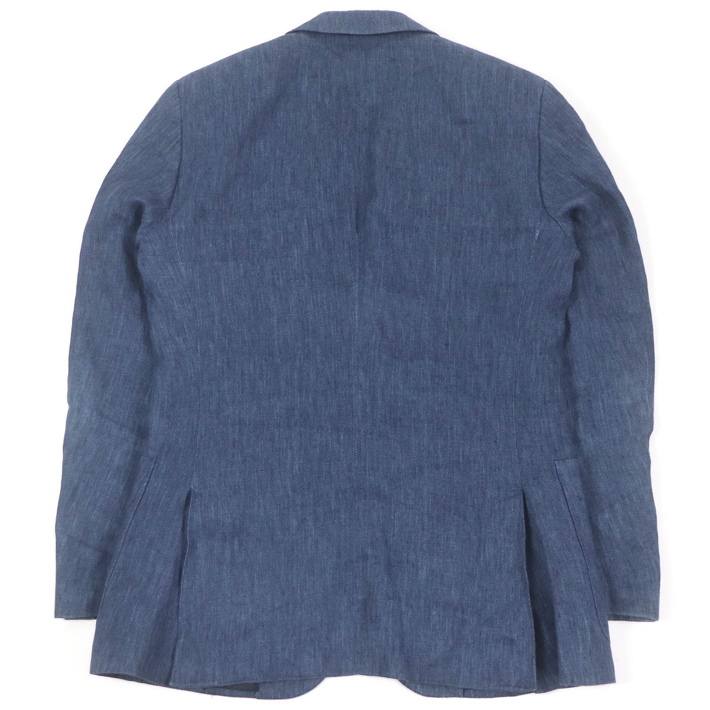 HERMES tailored jacket Outer: 100% linen, lining: 100% cupra blue mens 46  d
