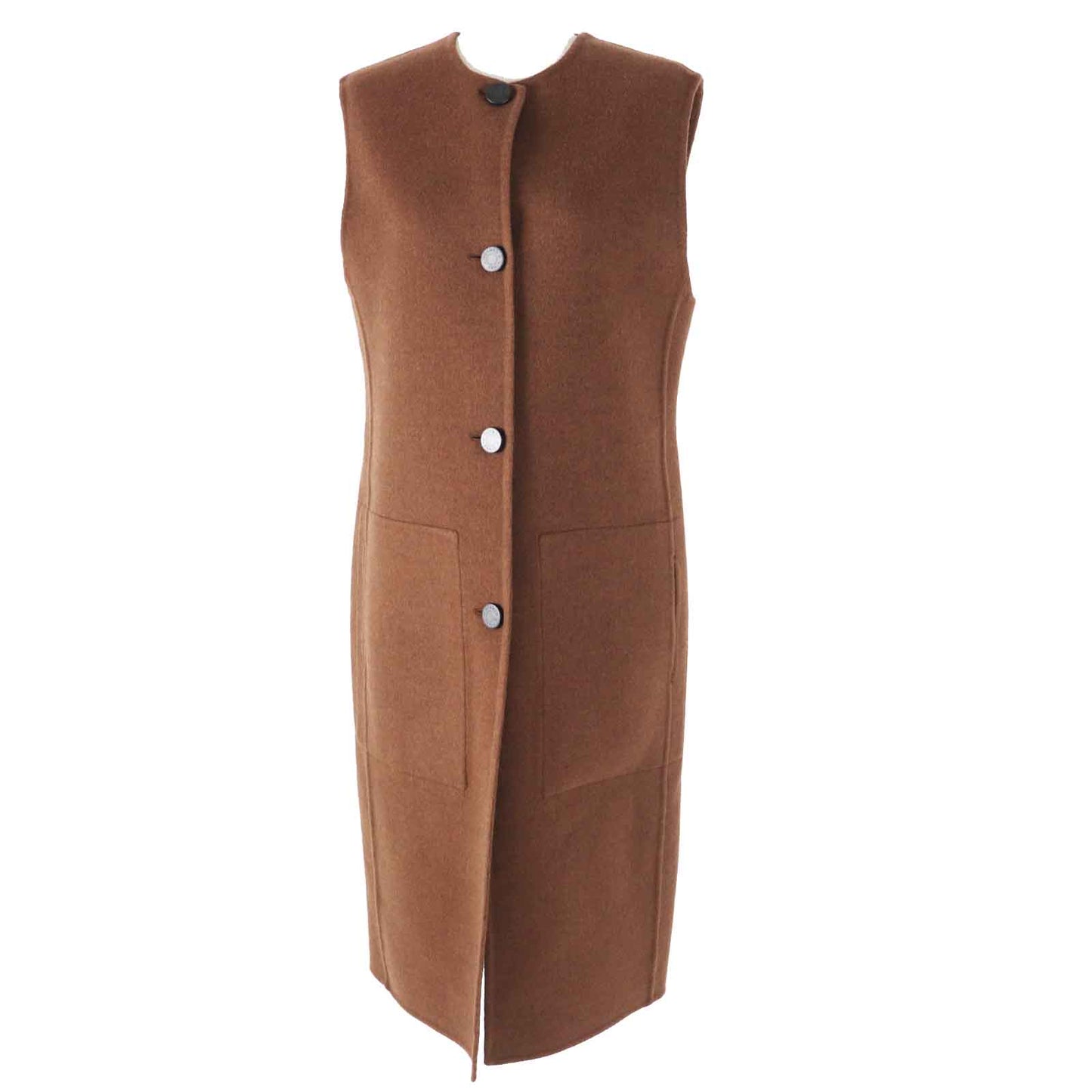HERMES Best 3H0198DB Main: 100% cashmere Brown Women 38  d