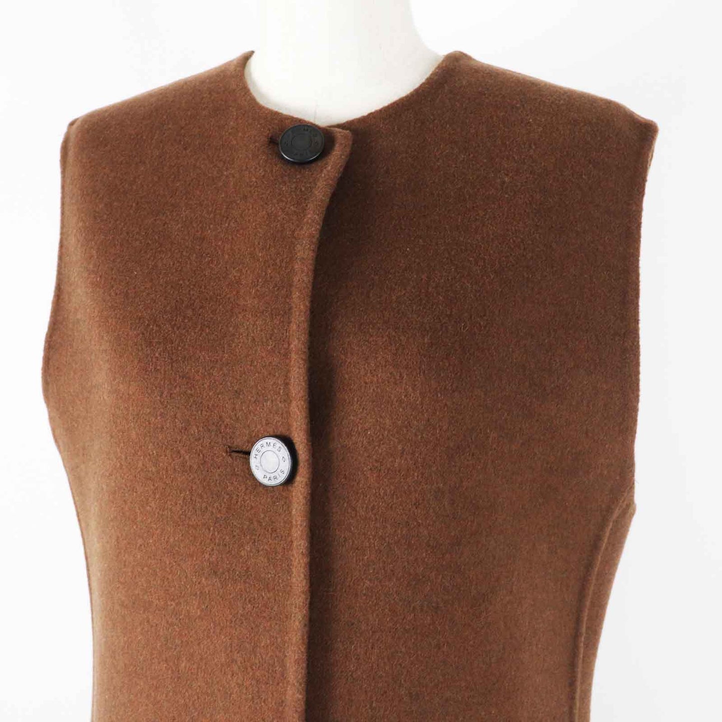 HERMES Best 3H0198DB Main: 100% cashmere Brown Women 38  d