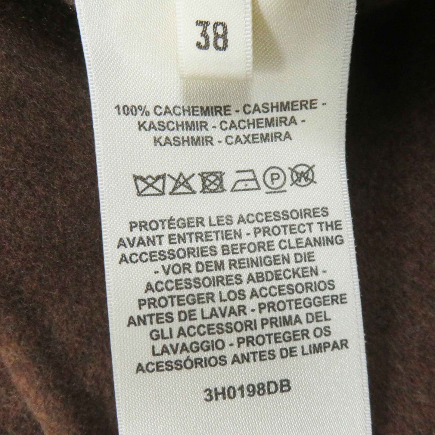 HERMES Best 3H0198DB Main: 100% cashmere Brown Women 38  d