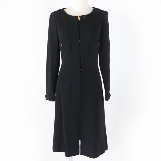 CHANEL one piece 96A P08207V04917 Main: 100% wool, Lining: 95% silk, Lining: 5% spandex black Women 36