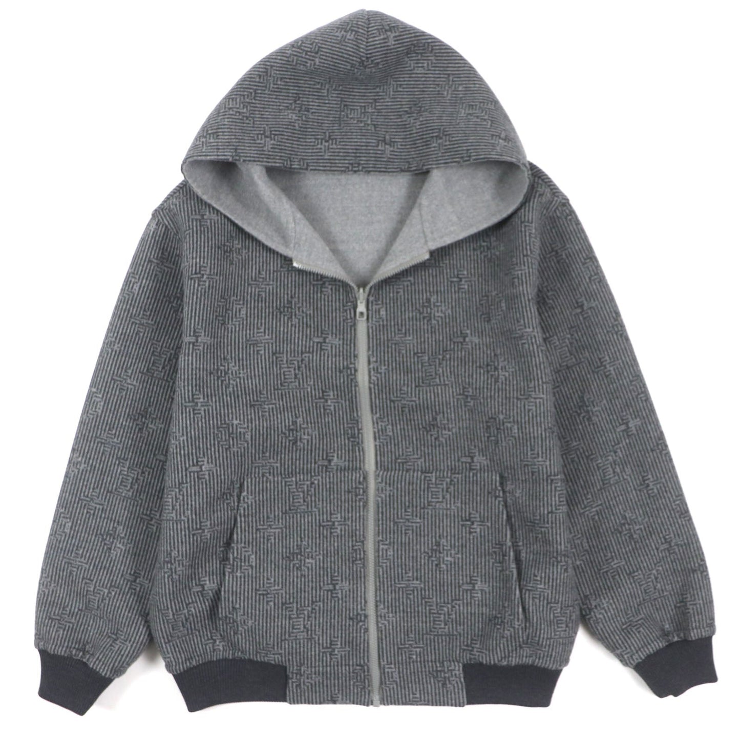 LOUIS VUITTON Blouson HOB52E Main: 99% wool, Main: 1% nylon gray Monogram mens 50