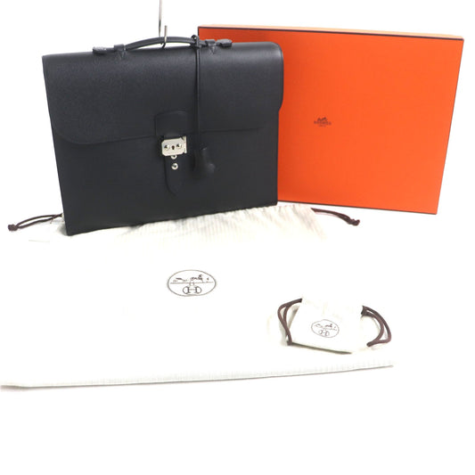 HERMES Briefcase Main: Epsom black Sac Adepeche Lite 1-37 mens  d