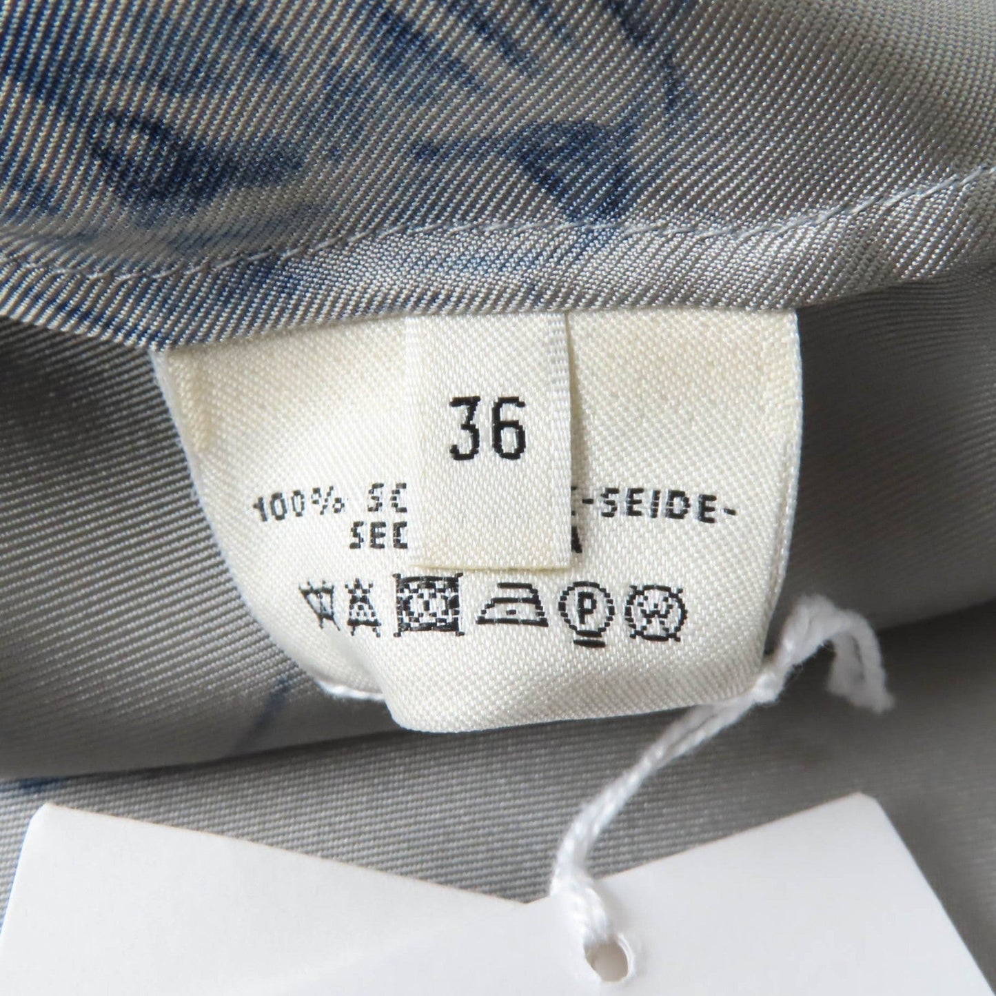 HERMES tops Main: 100% silk Gray navy Women 36  d