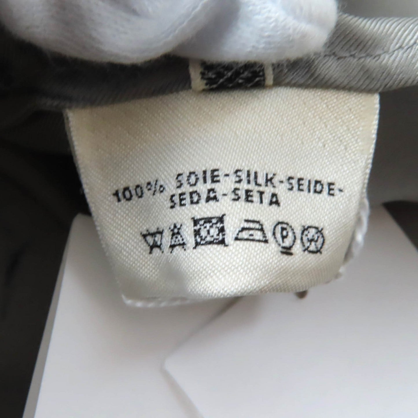 HERMES tops Main: 100% silk Gray navy Women 36  d
