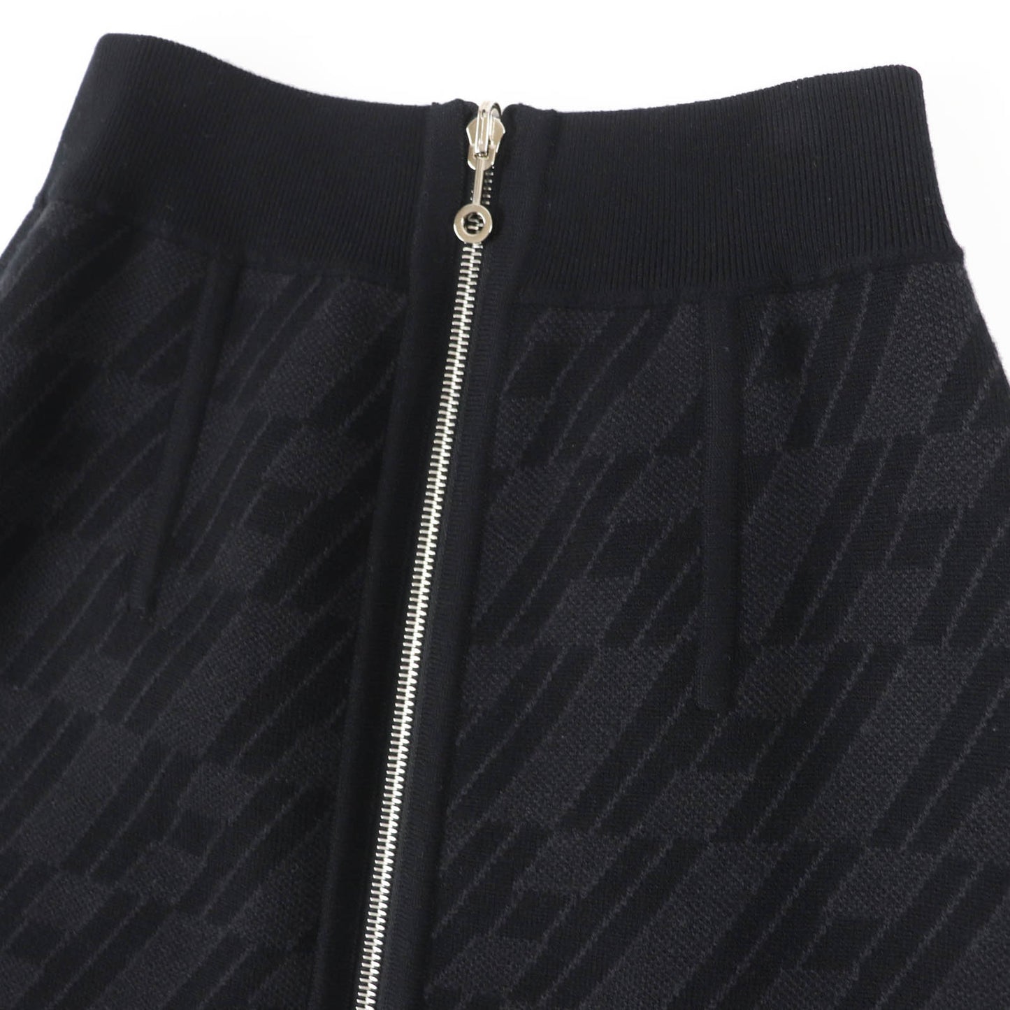 HERMES skirt 3H2300D2 Main: 88% wool, Main: 10% cashmere, Main: 2% polyurethane, Part: 84% wool, Part: 9% cashmere Black Grey Women 34  d