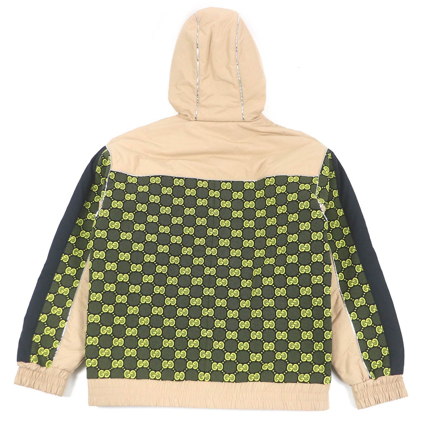 GUCCI Jacket 752157 Outer: 100% nylon, some: 96% nylon, some: 4% polyurethane, some: 61% polyurethane, some: 39% polyester beige mens M